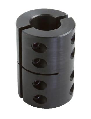 3/4" 2 Piece Split Clamp Coupler with Set Screws - Black Oxide 2CC-075