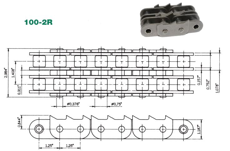 Sharp Chain Assembly #100-2 Slasher Sharp Top Chain x 10ft — Red Boar Chain & Fastener ...