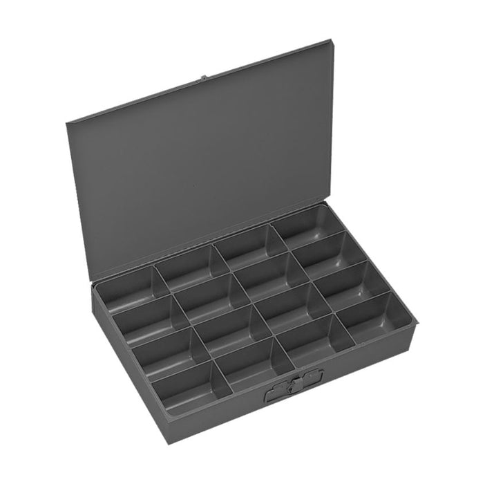 JIC CAP-N-PLUG Steel Fitting Assortment in Large Metal Locking Tray - 16 Hole Tray