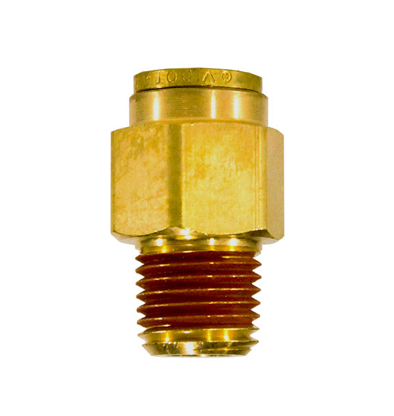 D.O.T. Brass Male Connector Push Lock 268PPDOT-