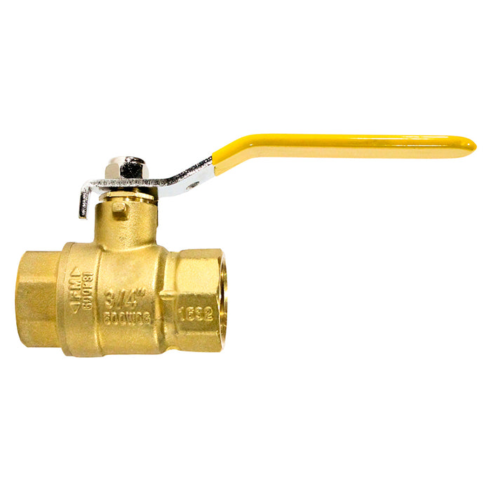 Brass 600 psi WOG Full Port Ball Valve