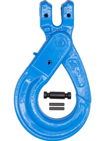 3/8" Grade 100 Self-Locking Clevis Hook - Forged Steel - Blue