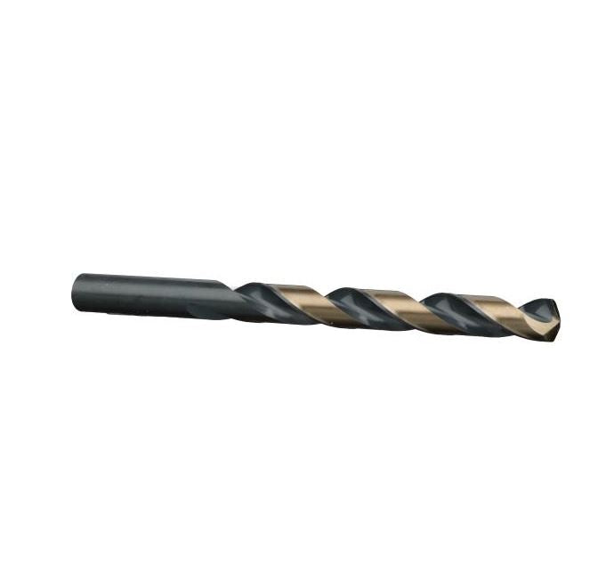 Letter Size "M" Jobber Length Drill Bit - Black and Gold - Split Point - 12 Pack