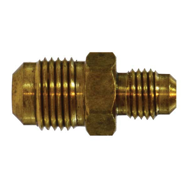 1/2" x 3/8" Brass Male Reducing Flare Union - SAE 45 Deg Flare - 2 Pack