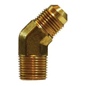 1/2" x 1/2" Brass Male 45dg Flare Elbow - SAE 45 Deg Flare