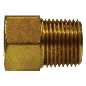 1/4" x 1/8" Brass Female Inverted Flare x Male NPTF Adapter - 10 Pack