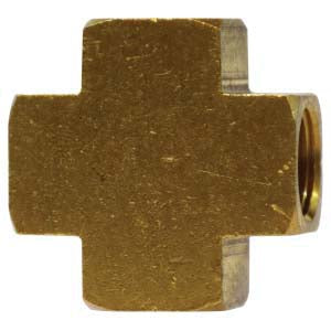 1/8" Female Brass Cross Fitting