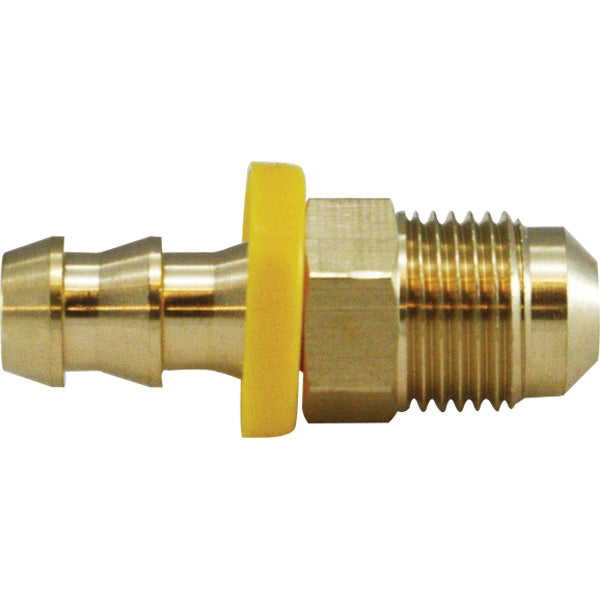 Brass Push-On Hose Barb Male 45dg Flare Adapter