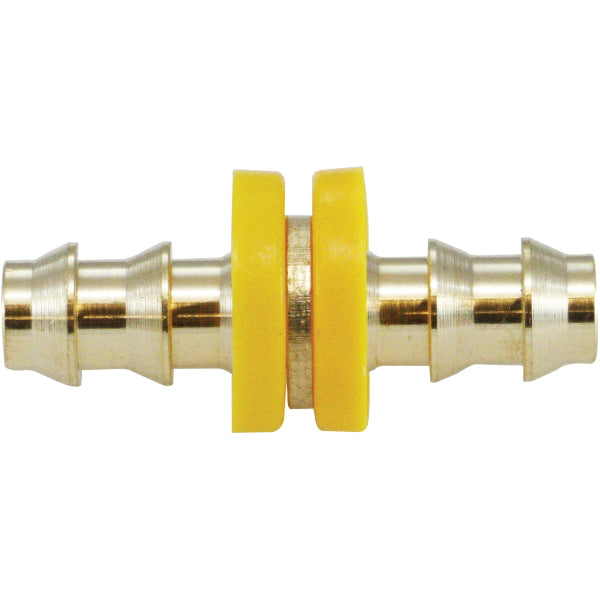 Brass Push-On Hose Barb Splicer - Mendor - Union