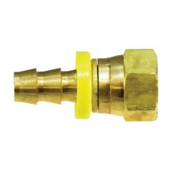 Brass Push-On Hose Barb Female Gasket Swivel Adapter