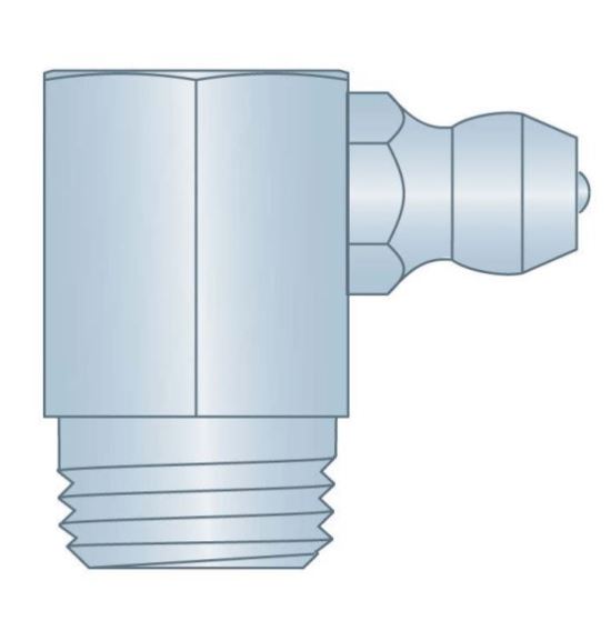 10mm x 1.0p Metric Grease Fittings 90dg Angle