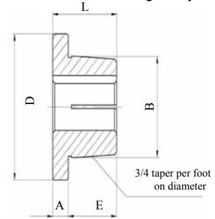 H-Style Double Split Taper Lock Bushing