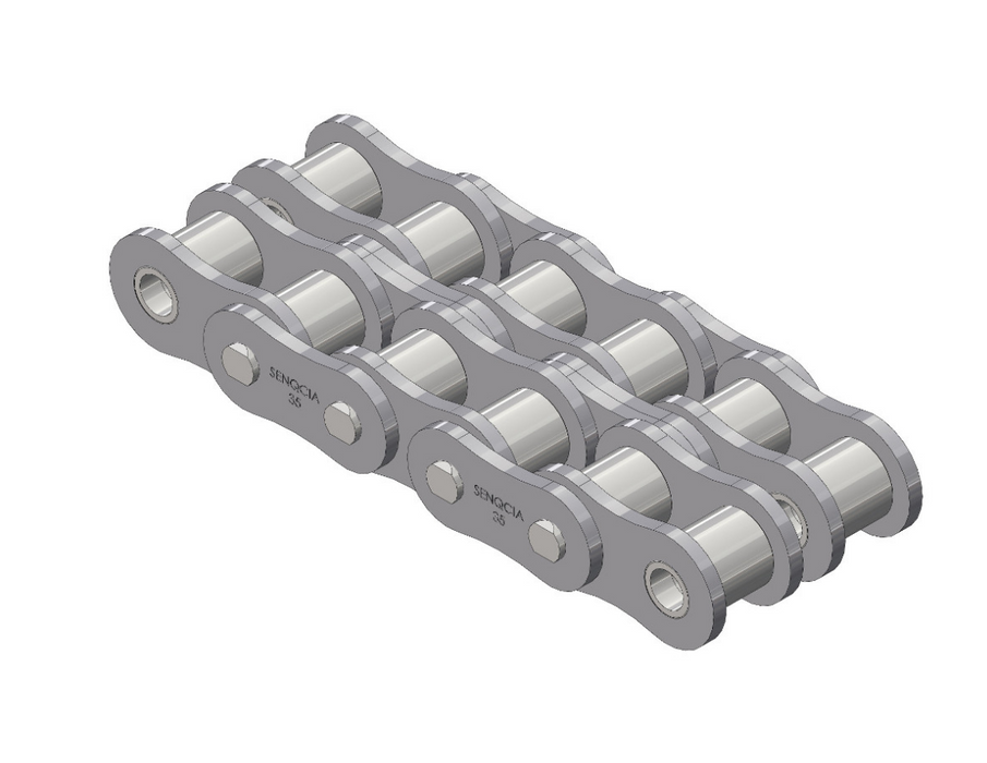Dubble R Chain Inspire (HKK) #60-2R Duplex Riveted Roller Chain - Superior Capacity P ...