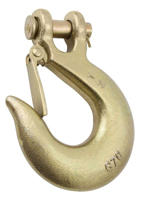 5/16" Grade 70 Transport Clevis Slip Hook W/ Safety Latch - 2 Pack