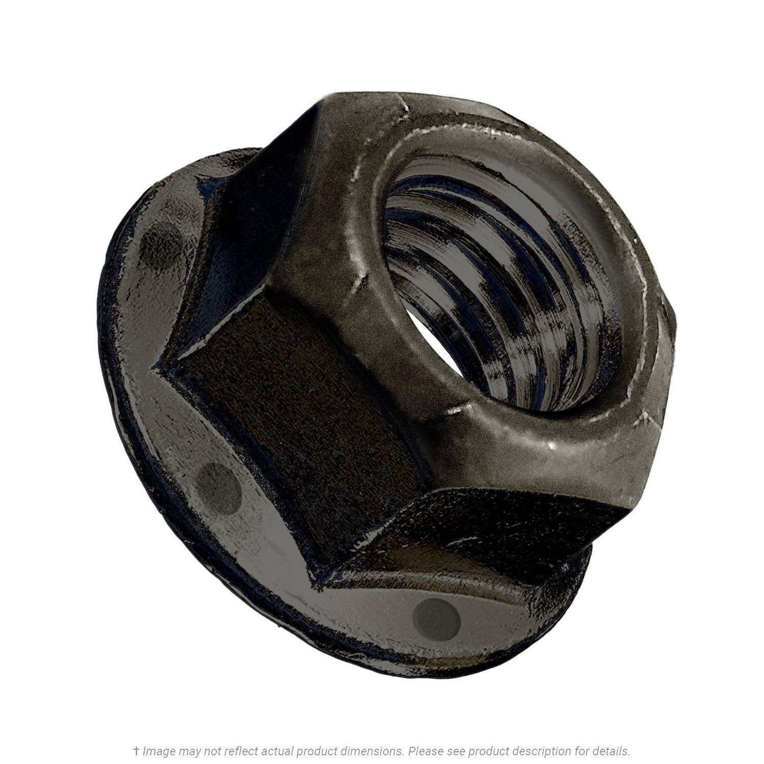 7/16"20 Fine Grade G Hex Flange Lock Nuts Black Phosphate 25 Pack