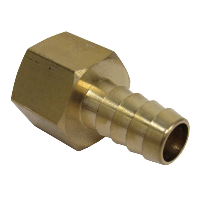 3/16" x 1/8" Brass Rigid Hose Barb Female Adapter