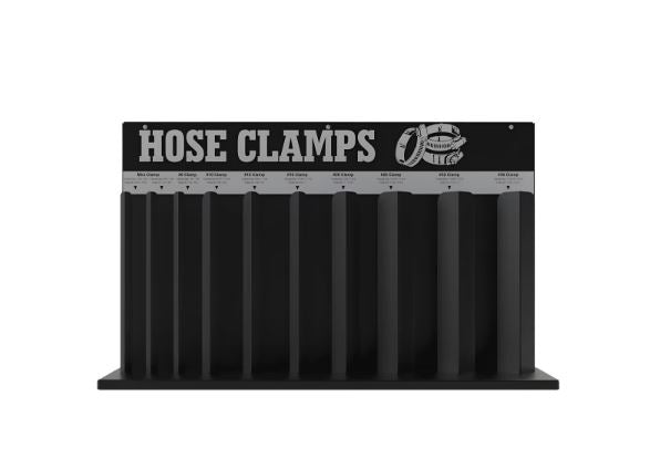 All Stainless Hose Clamp Assortment - Metal Rack - 100PCS