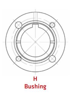 H-Style Double Split Taper Lock Bushing