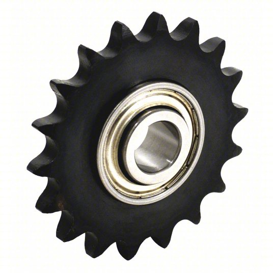 50BB17H-1/2" Bore Idler Sprocket w/ Insert Bearing 203KRR2 for #50 Roller Chain