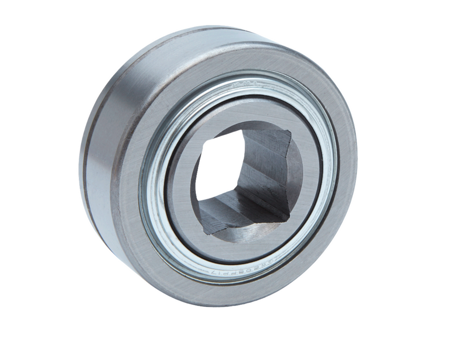 1-1/8" Disc Harrow Ball Bearings - Square Bore - TRI-PLY SEAL - Cylindrical - Relubricatable