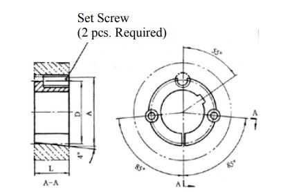 Taper Lock Bushings BTL Series 1008 through 2517