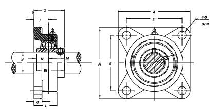 SSUCFB209-27 Flangia Supporto 3 Bullone Cuscinetto 1 11/16 Foro - Foto 3