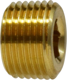 1/8" Brass Countersunk Hex Plug QTY 10