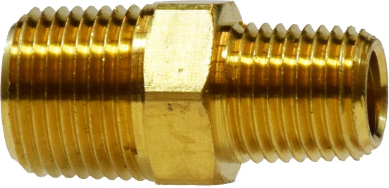 3/8" X 1/8" Brass Reducing Hex Nipple QTY 5