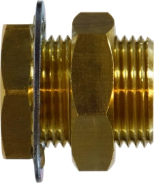 1/8" Brass Short Bulkhead Anchor Connector