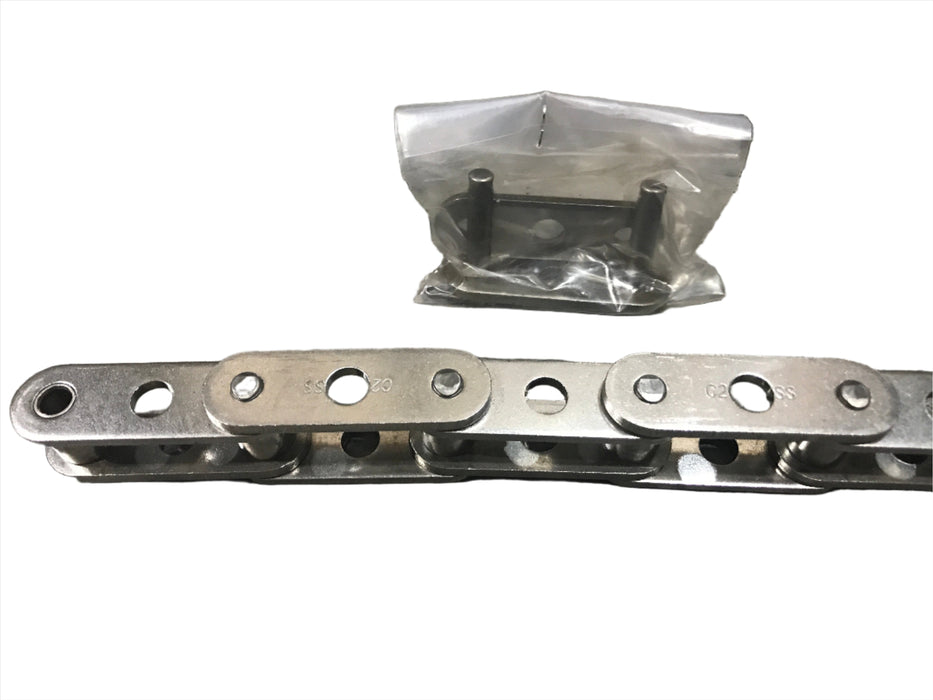 C2060HNP-GK1 Attachment Nickel Plated Roller Chain 10FT