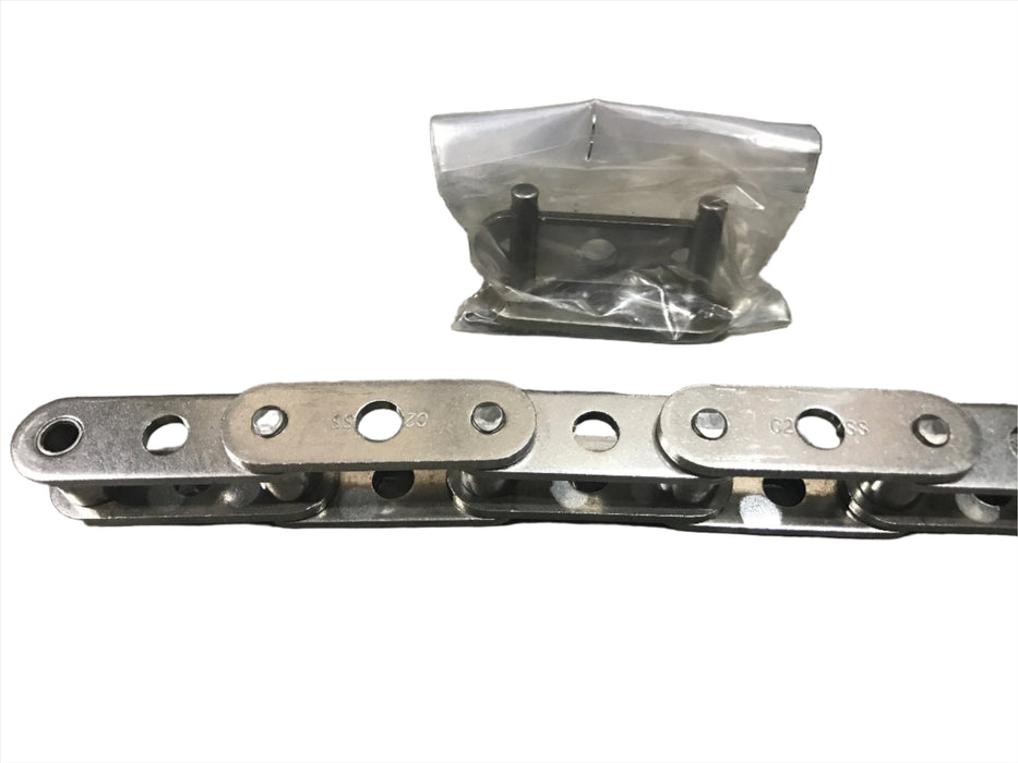 Google Chain Fasteners C2060HNP-GK1 Heavy Attachment Nickel Plated Roller Chain - 10FT Roll ...