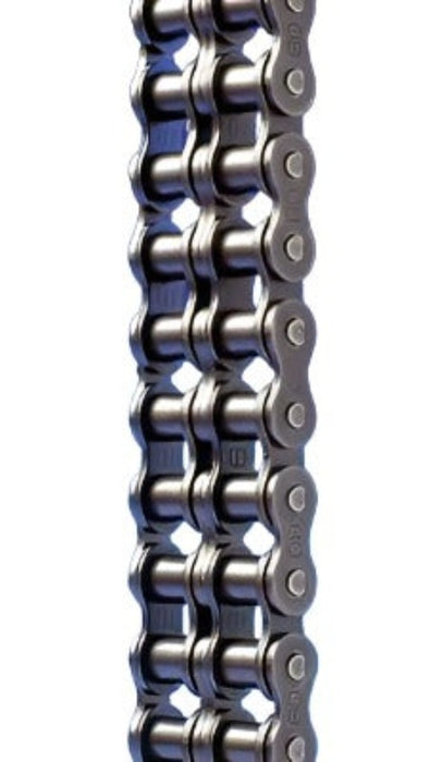 #100-2 Double Strand Riveted Roller Chain 10ft