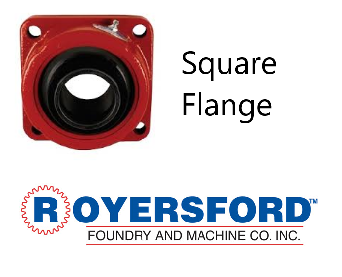 2-11/16" Royersford Spherical 4-Bolt Flange Bearing (Non-Expansion or Expansion)