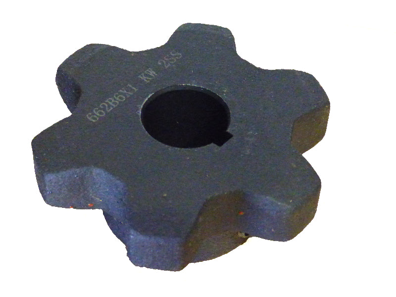 CAST62B06-1"  6 Tooth 1.654" Pitch Cast Type B Sprocket Fits #62 Pintle and Detachable Chain