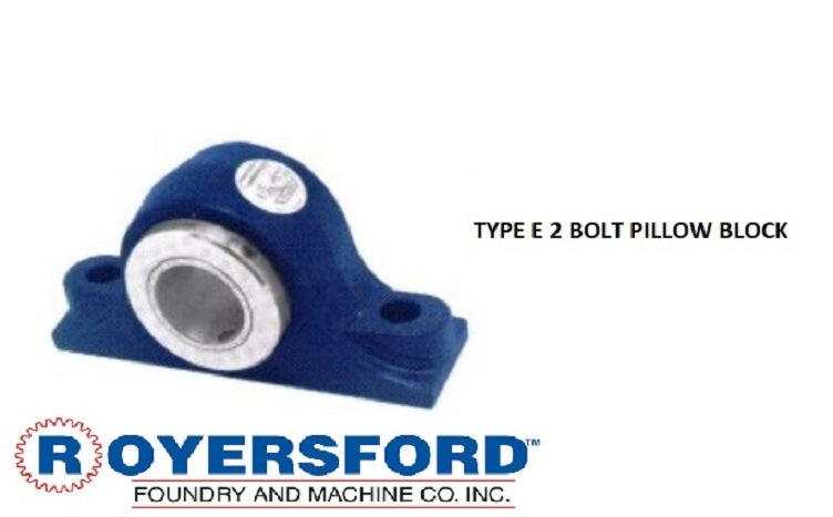 20-02-0107, Royersford TYPE E Pillow Block Bearing, 1-7/16 with Timken Tapered Roller Bearings