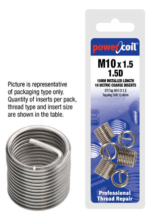 1/2" X 13 UNC PowerCoil Wire Thread Inserts