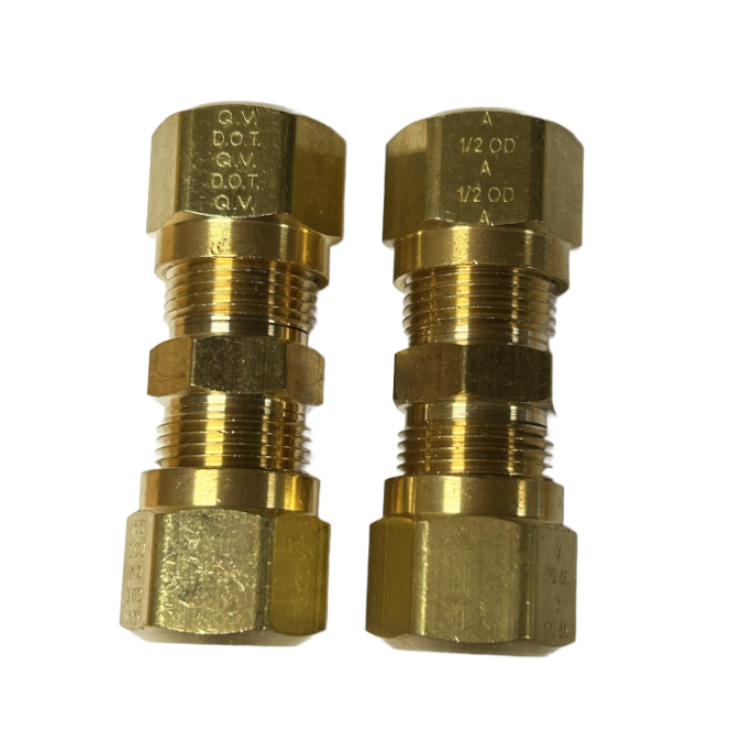 D.O.T. Air Brake Brass Union Fittings for NTA Nylon Tubing — Red Boar Chain & Fastener Questions Call 435-319-8344