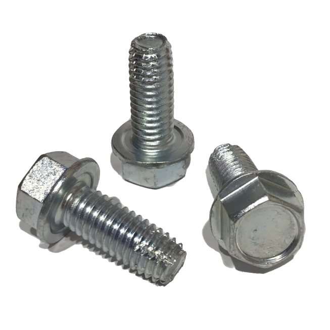 12-24 Hex Washer Head Thread Cutting Screws Type F Zinc Plated