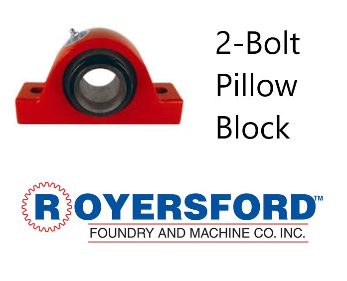 3-3/16" Royersford Spherical 2-Bolt Pillow Block Bearing (Non-Expansion or Expansion)