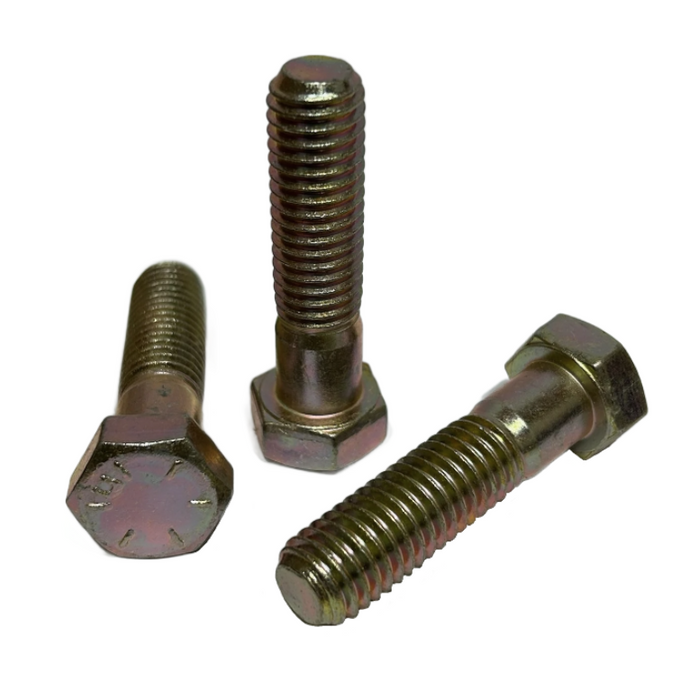 5/8" Coarse Thread Grade Hex Cap Screws Yellow Zinc Plated Bolts — Red  Boar Chain  Fastener Questions Call 435-319-8344