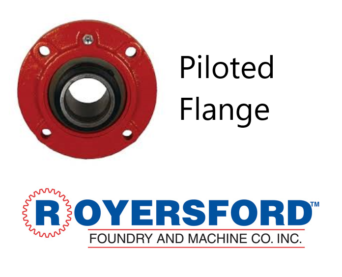 1-1/2" Royersford Spherical Piloted Flange Bearing (Non-Expansion or Expansion)