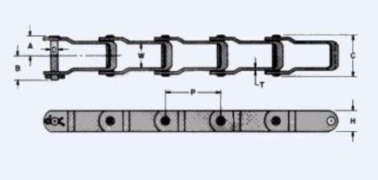 Manure Spreader Chain 667X 10FT Pintle Chain